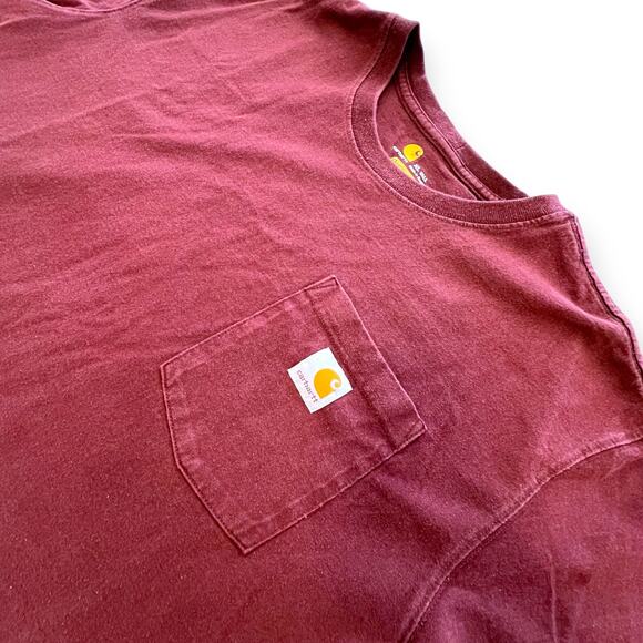 Carhartt T Shirt Maroon XL Tall - Picture 4 of 13